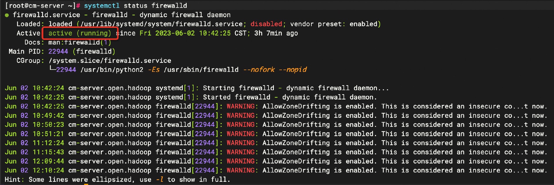 linux开启Firewall白名单限制ip访问